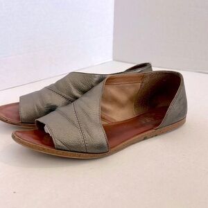 1. State Celvin metallic gray cutout flat sandal size 10